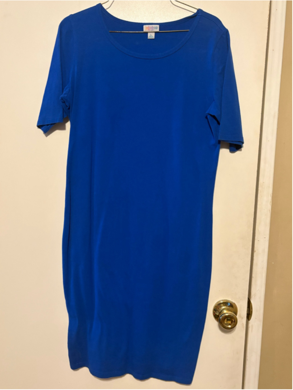 Women's LuLaRoe Blue Midi Dress L